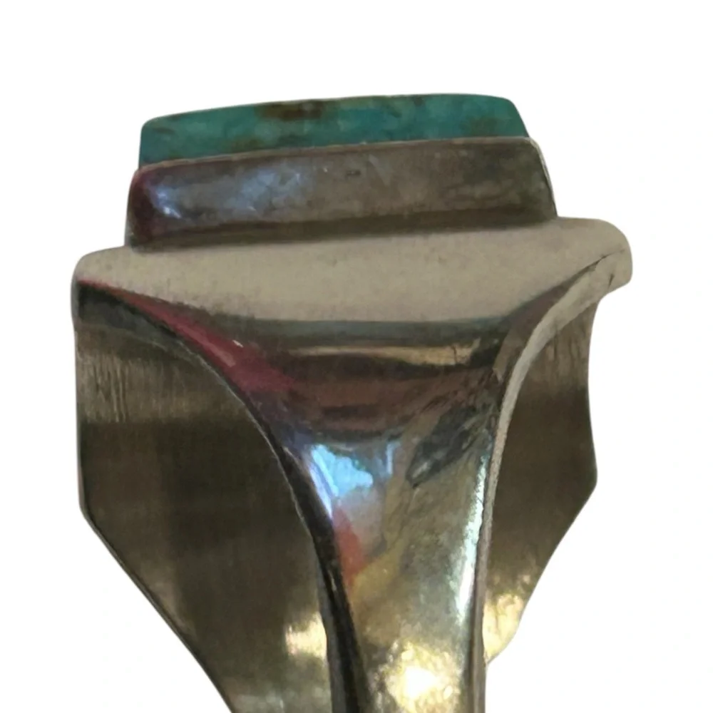 Genuine Men’s Silver Turquoise Ring